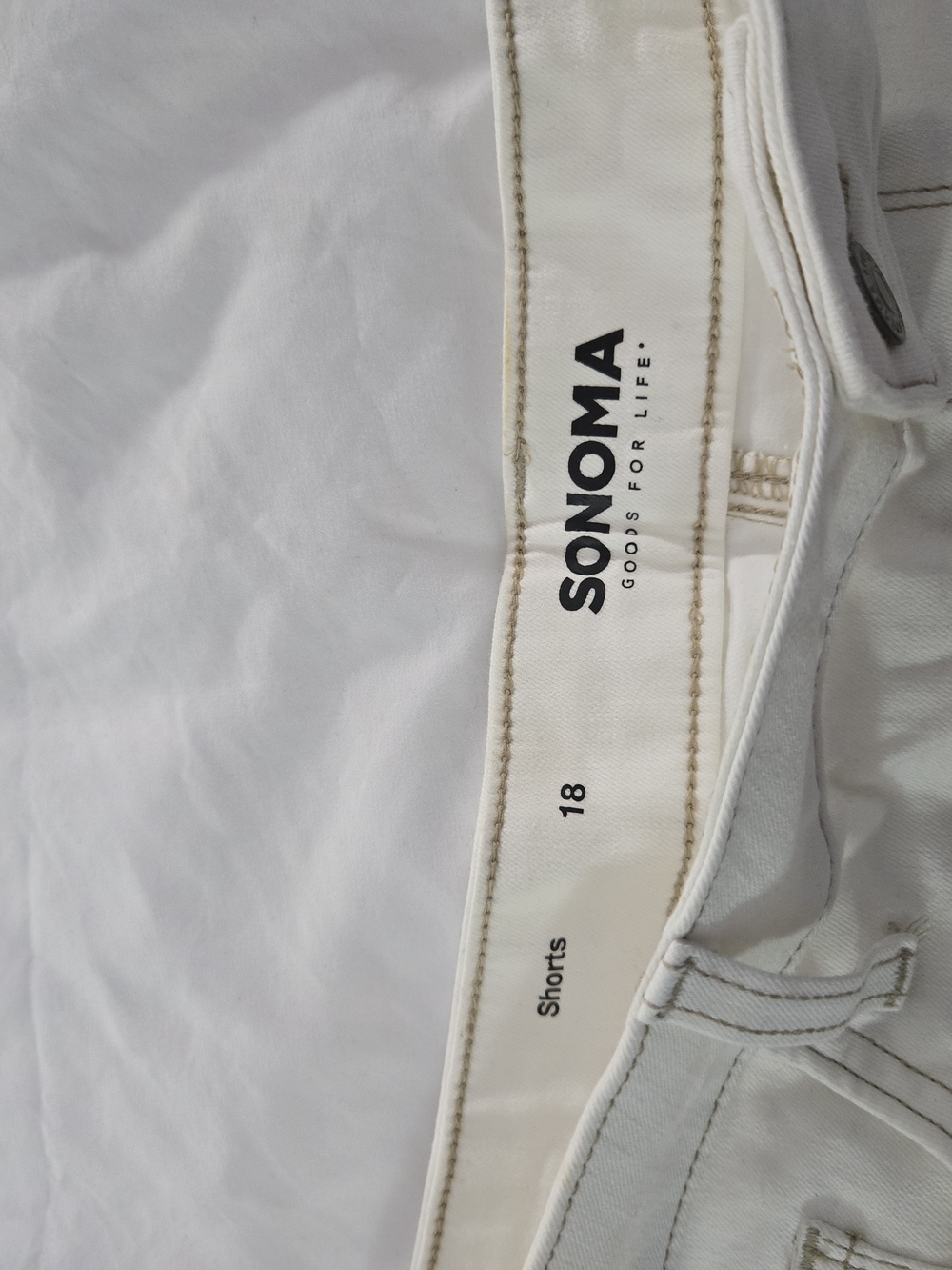 Sonoma White Denim Shorts